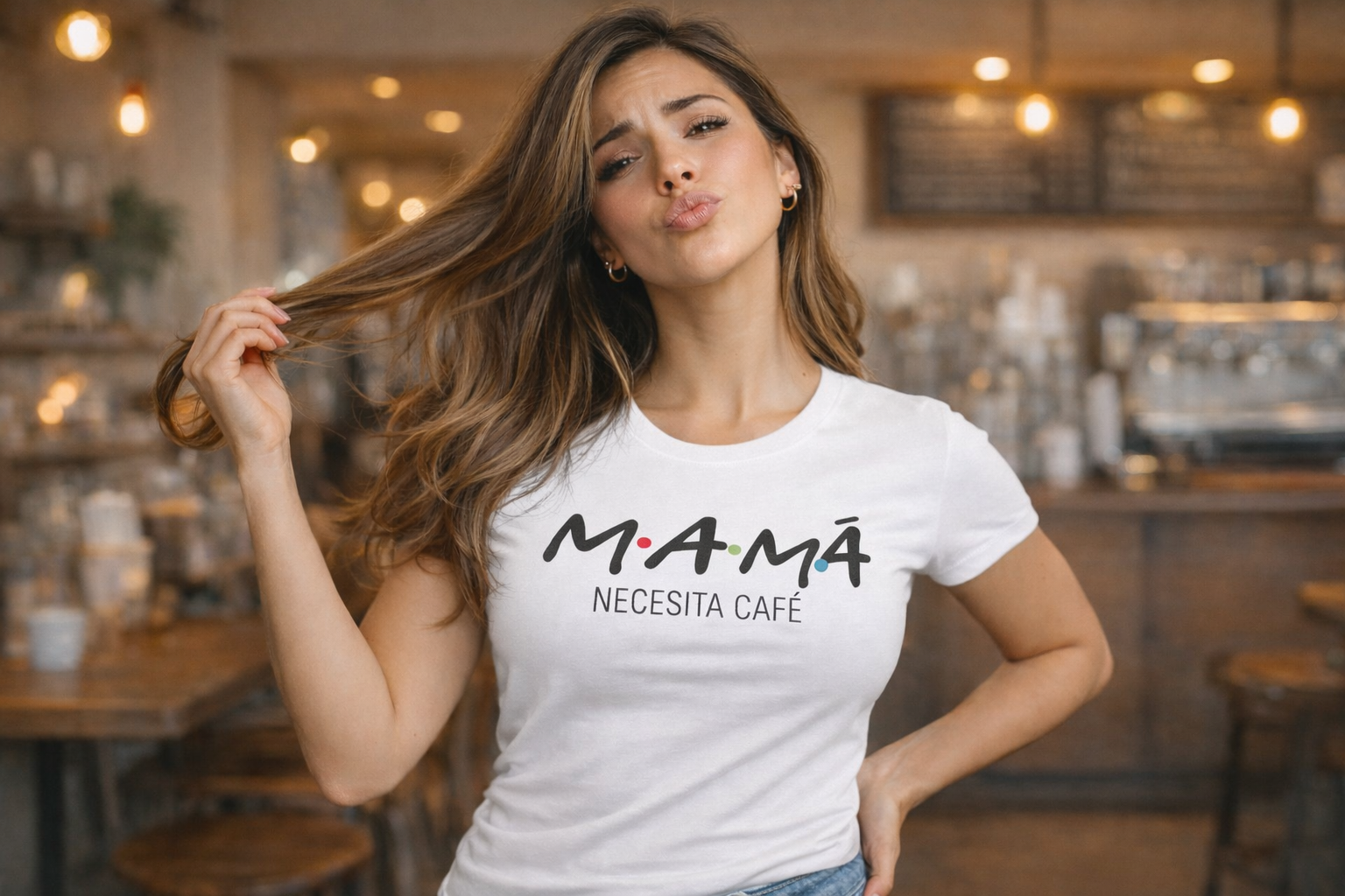 POLO MUJER MAMA NECESITA UN CAFE - 1