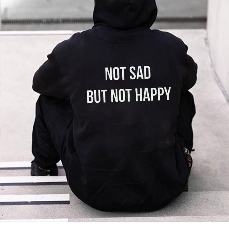 POLERA MUJER NOT SAD, BUT NOT HAPPY - 1