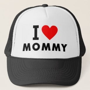 GORRA I LOVE MOMMY NEGRO - 1