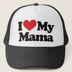GORRA I LOVE MY MAMA NEGRO - 1