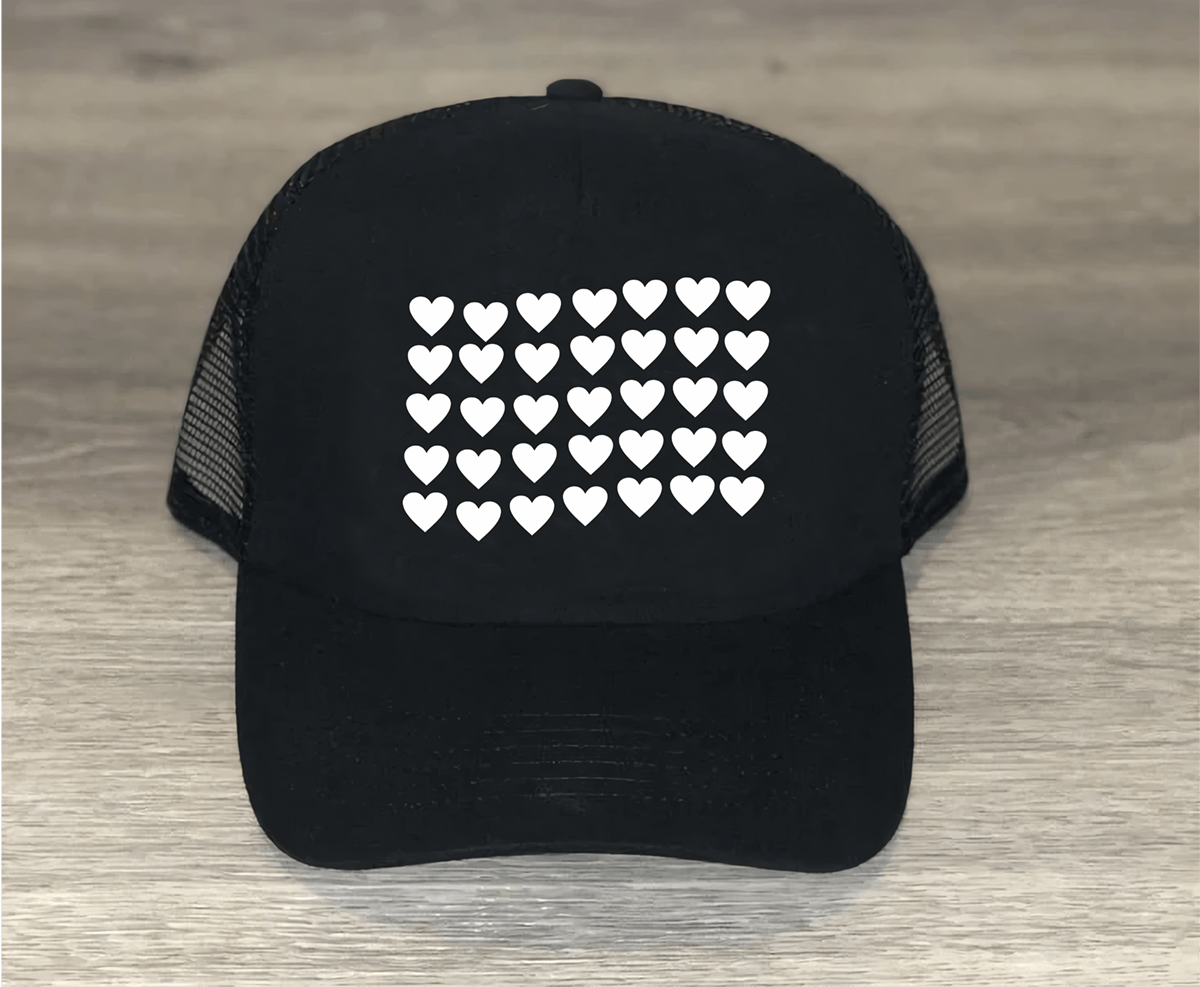GORRA CORAZONCITOS NEGRO - 1