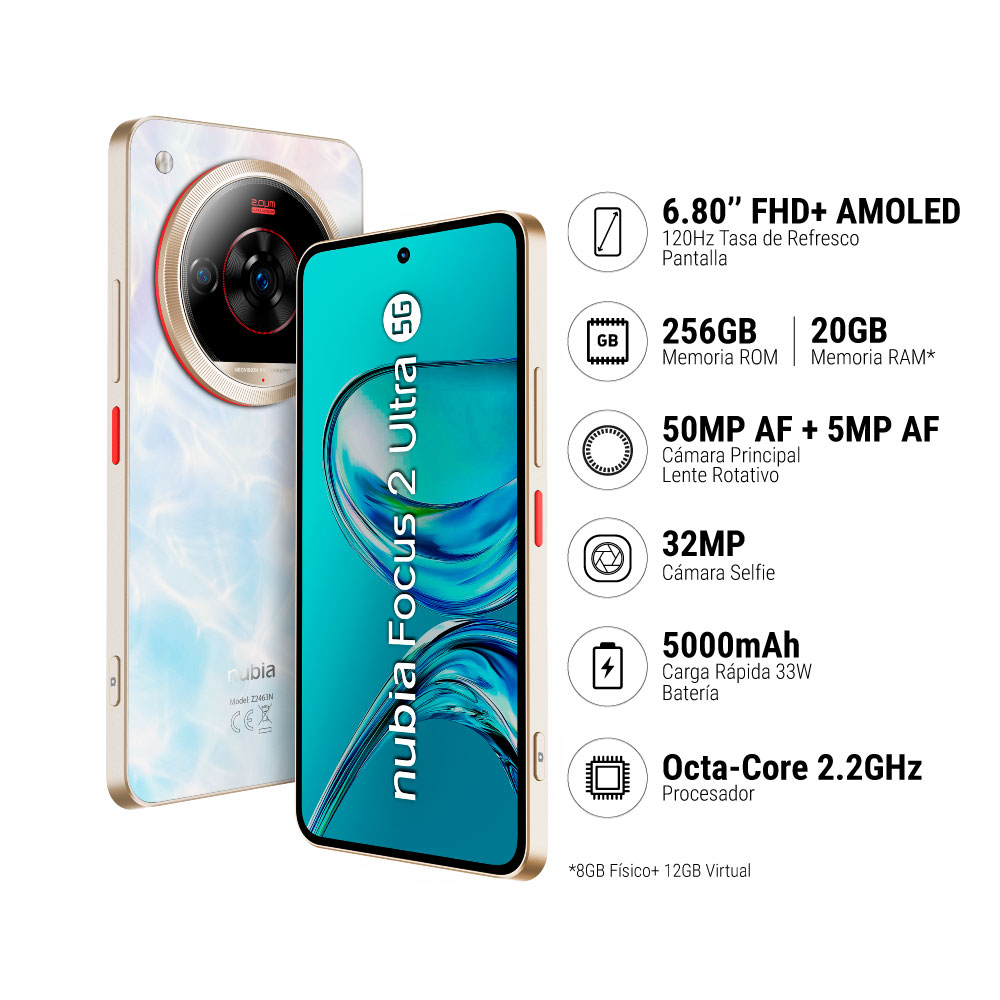SMARTPHONE ZTE NUBIA FOCUS 2 ULTRA 8GB+256GB - 1