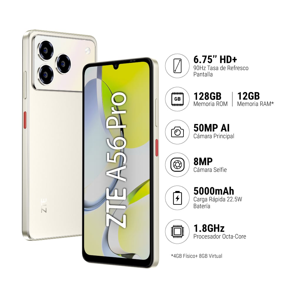 SMARTPHONE ZTE BLADE A56 PRO (4+8)GB+128GB - 1
