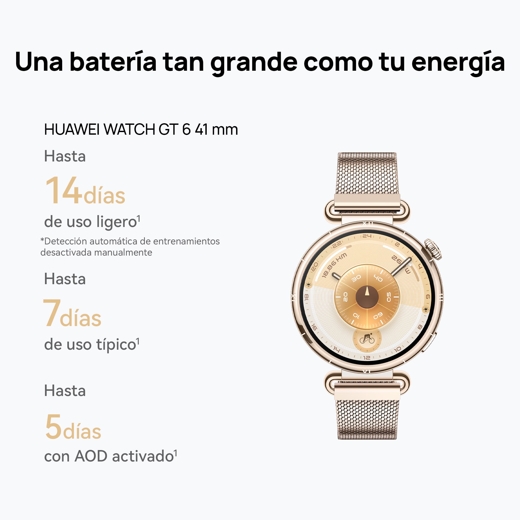 SMARTWATCH HUAWEI WATCH GT 6 41MM - DORADO | BATERÍA HASTA 14 DÍAS* | BIENESTAR EMOCIONAL - 4