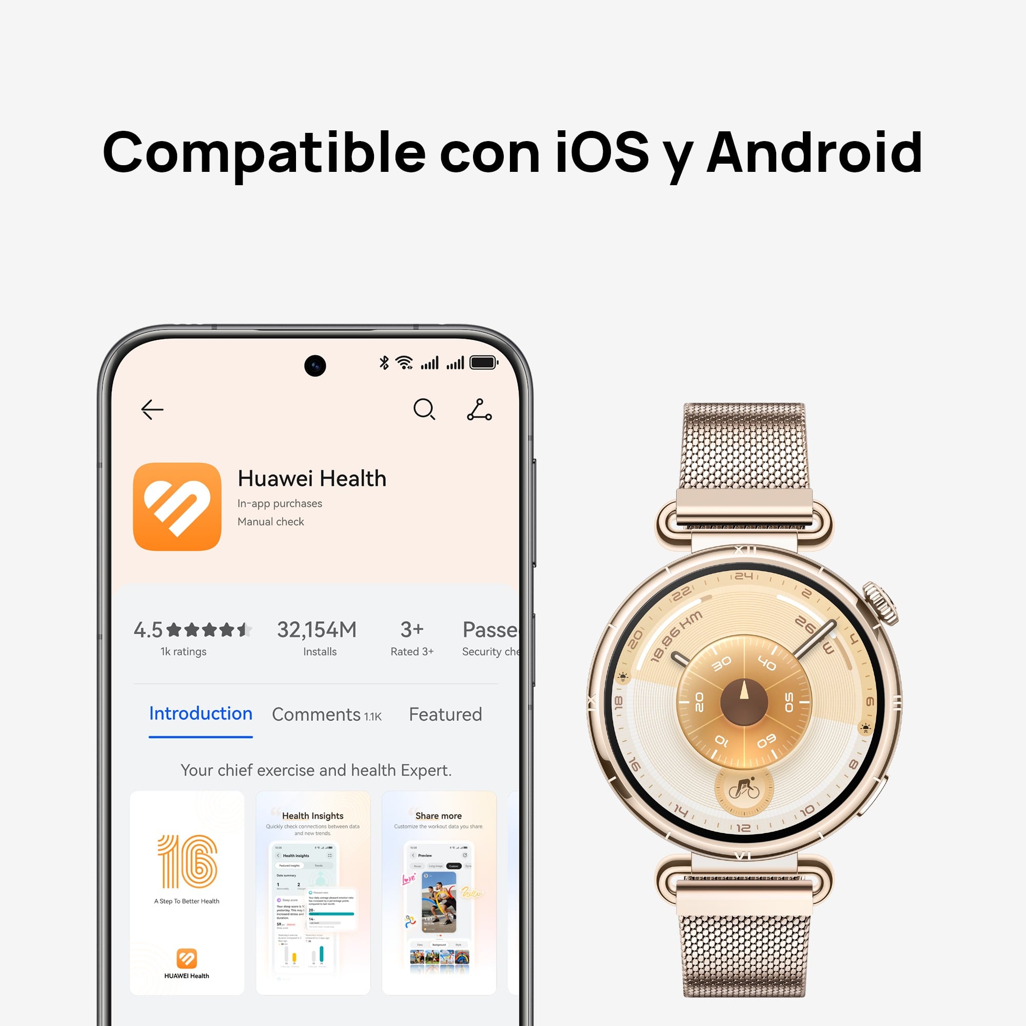 SMARTWATCH HUAWEI WATCH GT 6 41MM - DORADO | BATERÍA HASTA 14 DÍAS* | BIENESTAR EMOCIONAL - 8