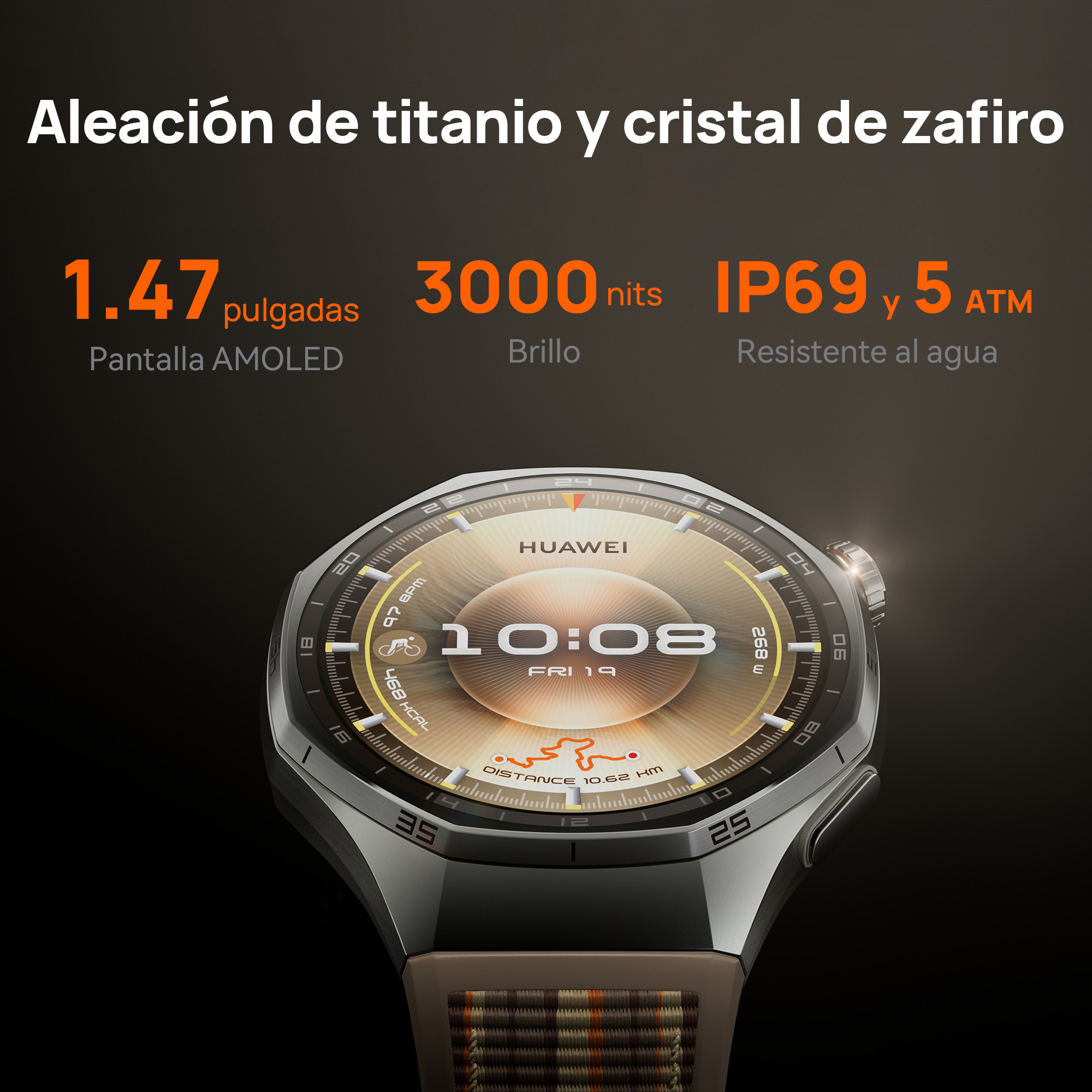 SMARTWATCH HUAWEI WATCH GT 6 PRO 46MM - NEGRO | BATERÍA HASTA 21 DÍAS* | TITANIO Y CRISTIAL DE ZAFIRO - 5