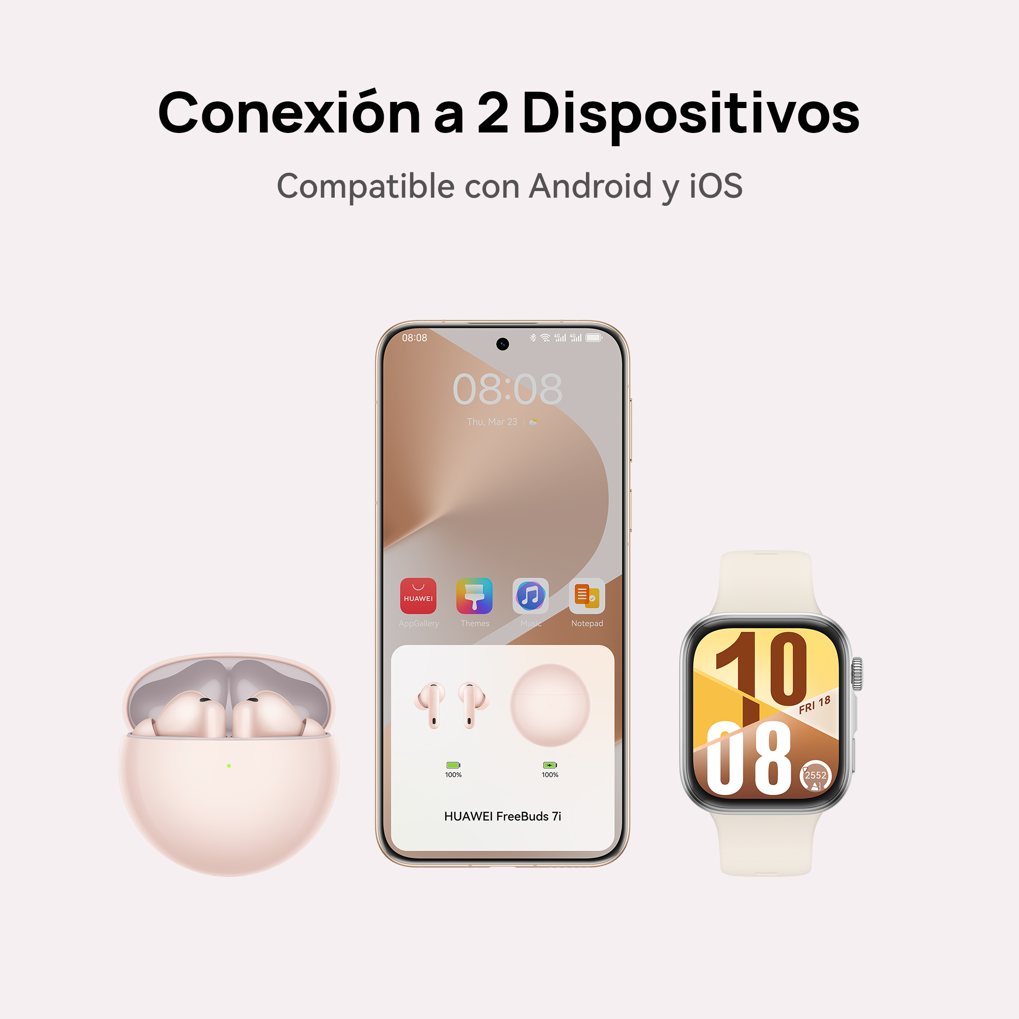 AUDÍFONOS INALÁMBRICOS HUAWEI FREEBUDS 7I - NEGRO | CANCELACIÓN ACTIVA DE RUIDO DINÁMICA INTELIGENTE 4.0 - 6