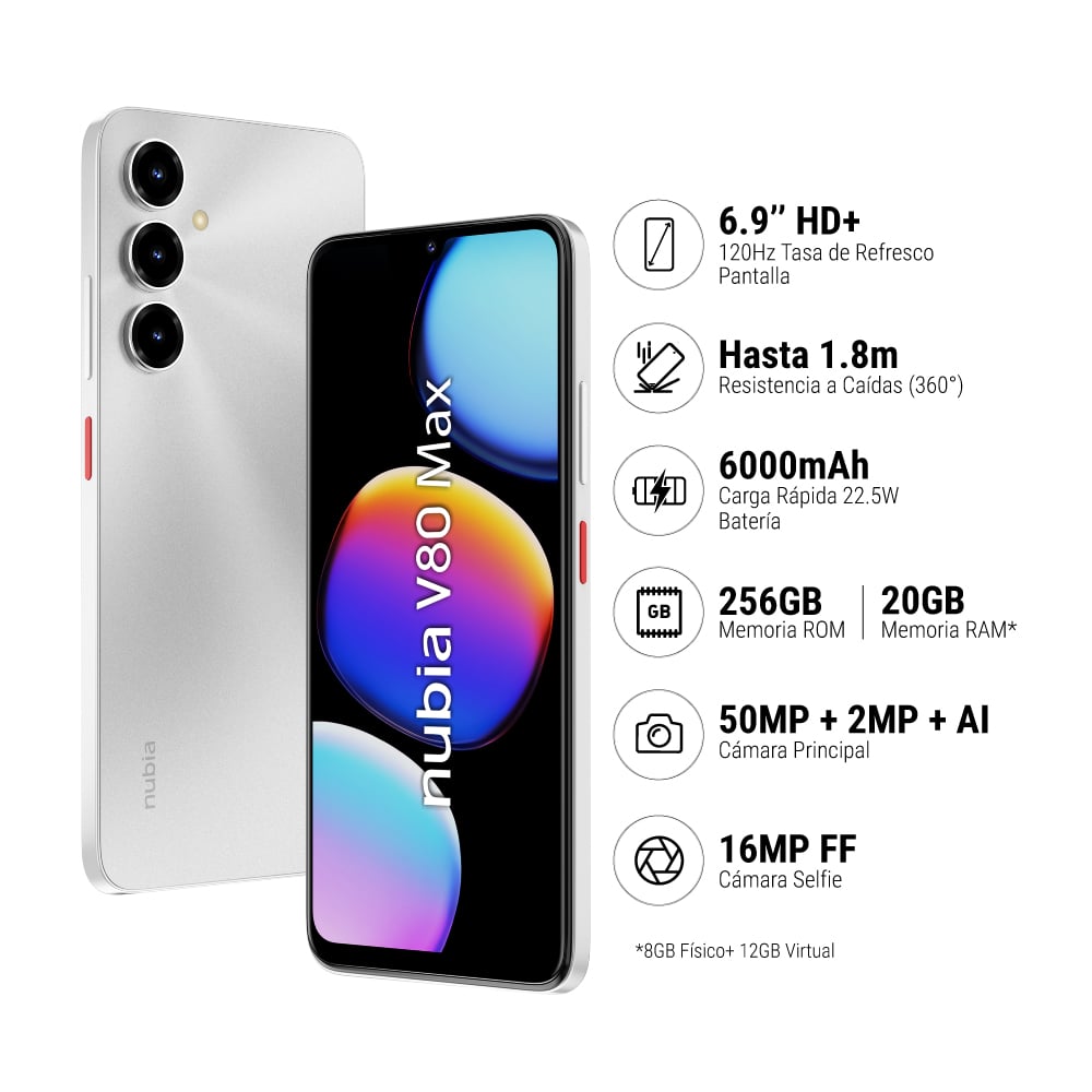 SMARTPHONE ZTE NUBIA V80 MAX (8+12)GB+256GB - 1