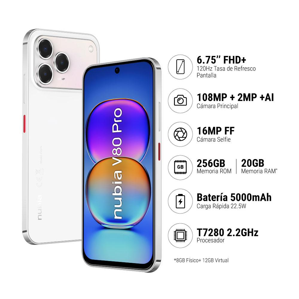 SMARTPHONE ZTE NUBIA V80 PRO (8+12)GB+256GB - 1