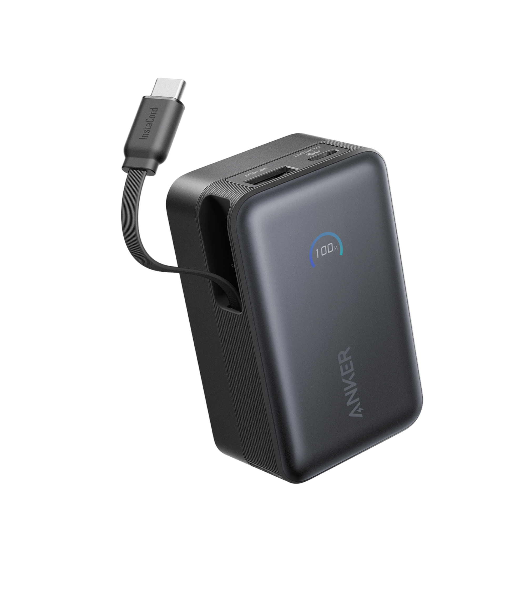 ANKER NANO POWER BANK (10K, 45W, BUILT-IN RETRACTABLE USB-C CABLE) (H)OFFLINE - UN (EXCLUDED CN, EUROPE) BLACK 1 - 1
