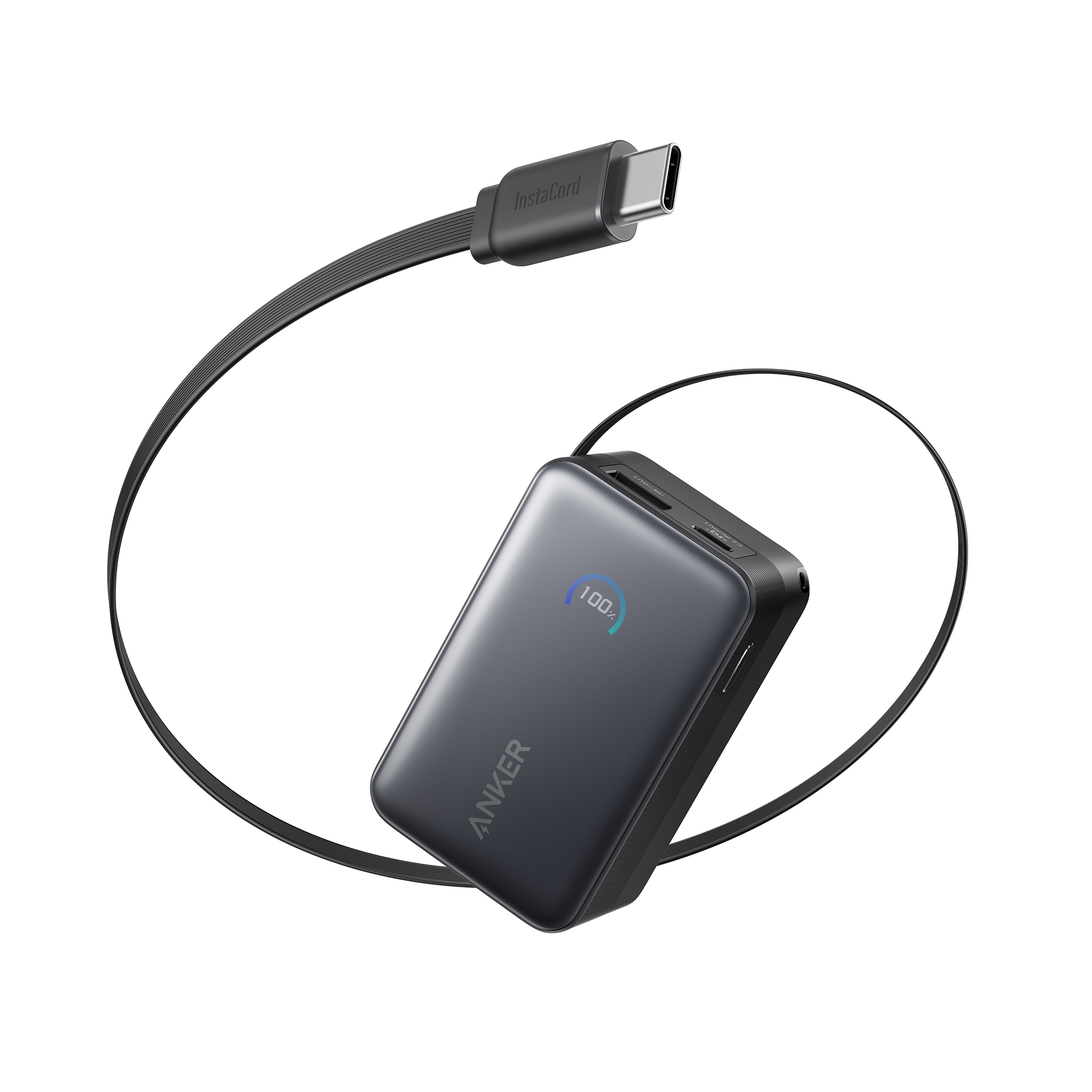 ANKER NANO POWER BANK (10K, 45W, BUILT-IN RETRACTABLE USB-C CABLE) (H)OFFLINE - UN (EXCLUDED CN, EUROPE) BLACK 1 - 2