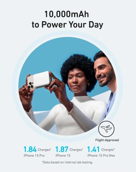 ANKER MAGGO POWER BANK (10K, MAGNETIC WIRELESS) (H)OFFLINE - UN (EXCLUDED CN, EUROPE) WHITE 1 - 7
