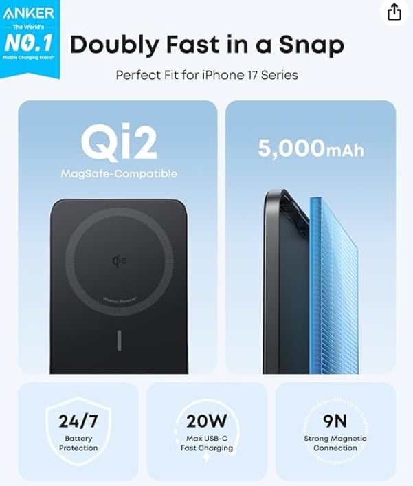 ANKER NANO POWER BANK (5K, SLIM) (H)OFFLINE - UN (EXCLUDED CN, EUROPE) BLACK 1 - 5