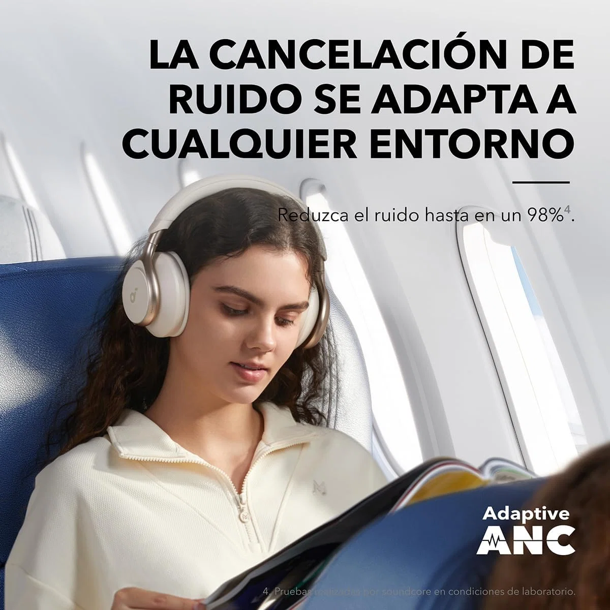 AUDÍFONOS ANKER SOUNDCORE SPACE ONE BLUETOOTH WHITE - 3