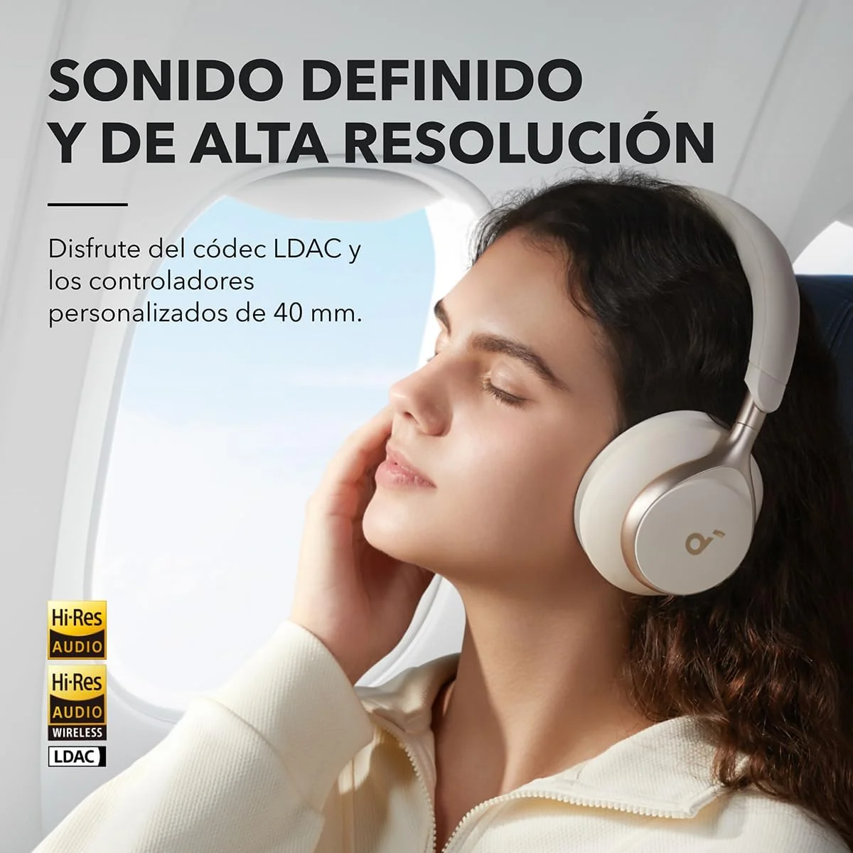 AUDÍFONOS ANKER SOUNDCORE SPACE ONE BLUETOOTH WHITE - 4