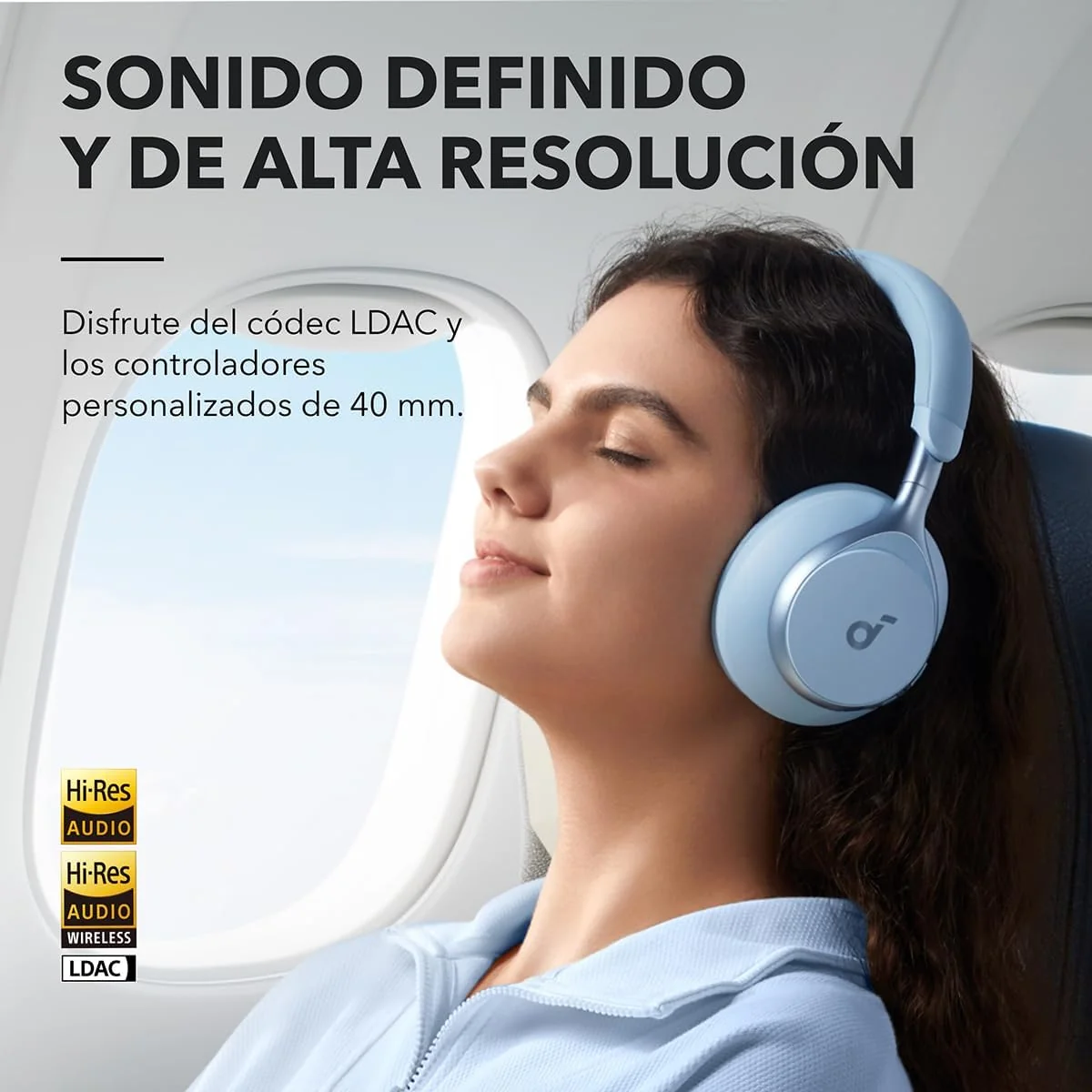 AUDÍFONOS ANKER SOUNDCORE SPACE ONE BLUETOOTH BLUE - 4