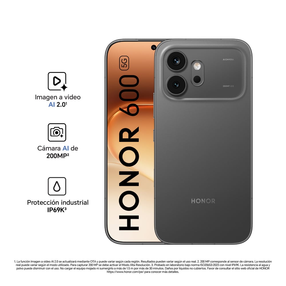 CELULAR HONOR 600 8GB + 512GB (VKJ-NX9) - NEGRO - 1