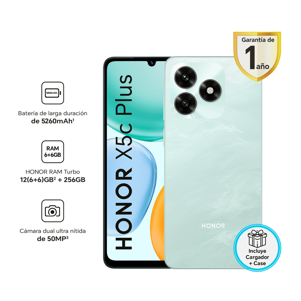 CELULAR HONOR X5C PLUS 4GB + 256GB (NLA-LX3) - CYAN - 1