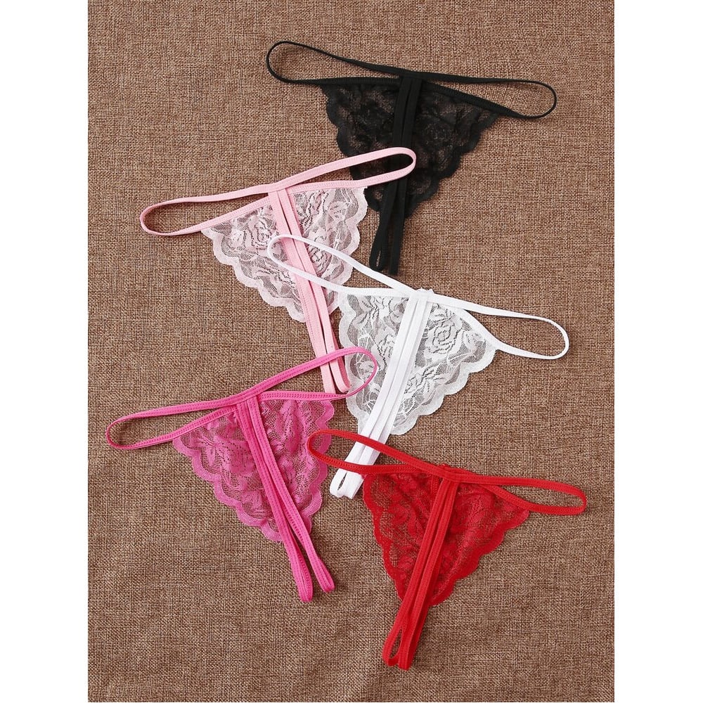 Obsessive Tanga In Pizzo Senza Entrepierna - Intimo Erotico Brasiliano Per Donna - Sexy E Sensuale - 4