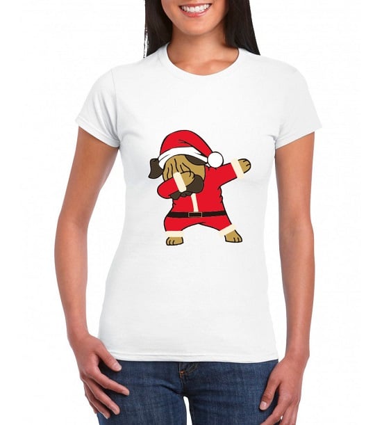 POLO MUJER MANGA CORTA DISEÑO PERRITO NOEL - 1