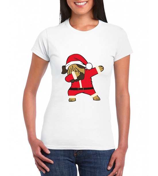 POLO MUJER MANGA CORTA DISEÑO PERRITO NOEL - 1