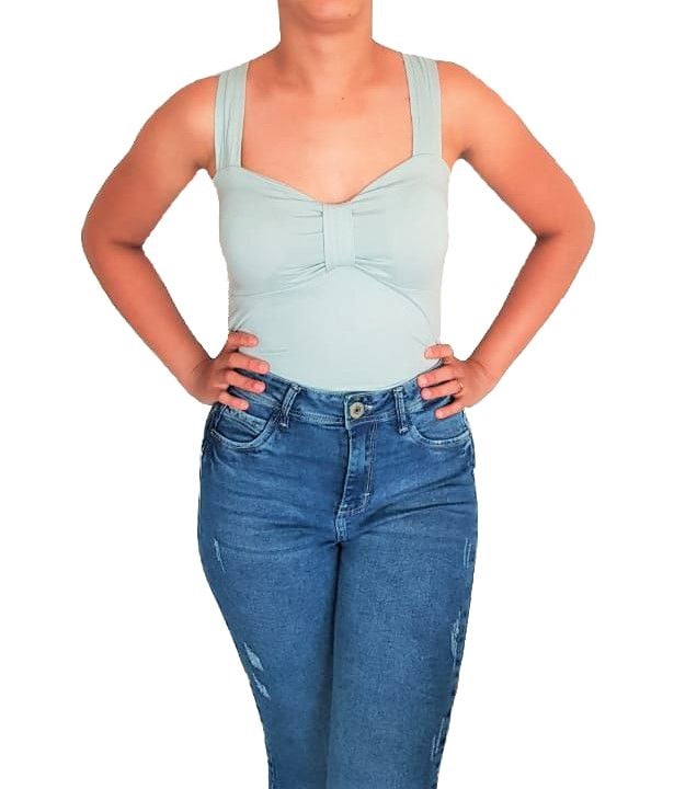 BLUSA MUJER NATHALIE LOVE IT AGUAMARINA GRACIELA - 1