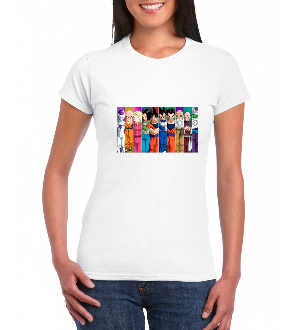 POLO MANGA CORTA ALGODÓN MUJER NATHALIE LOVE IT BLANCO DRAGON BALL Z - 1