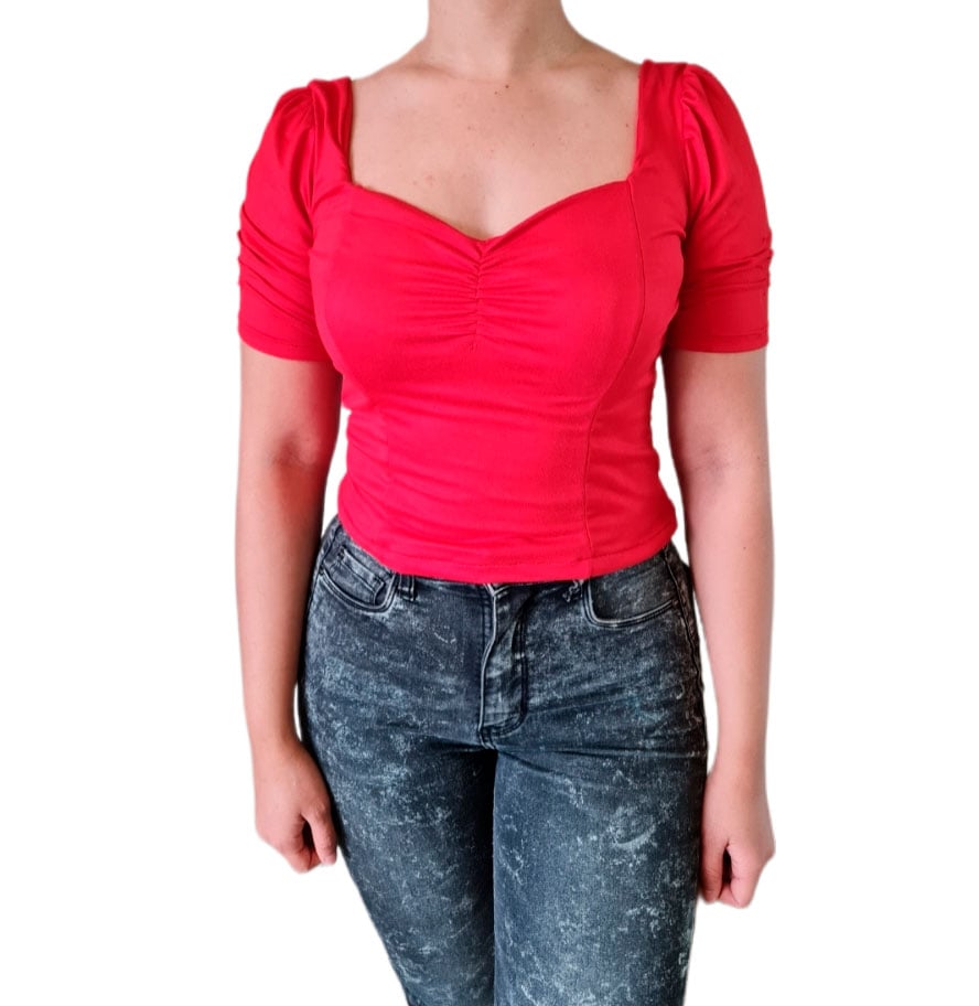 BLUSA MUJER NATHALIE LOVE IT ROJO MIRELLA - 1