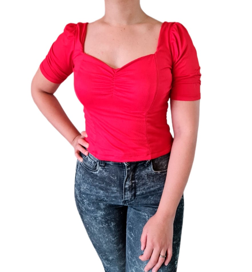 BLUSA MUJER NATHALIE LOVE IT ROJO MIRELLA - 2