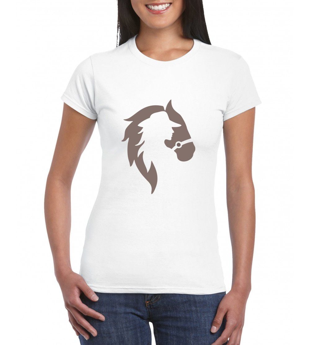 POLO ALGODÓN MUJER NATHALIE LOVE IT BLANCO DISEÑO CABALLO STRANGER THINGS - 1