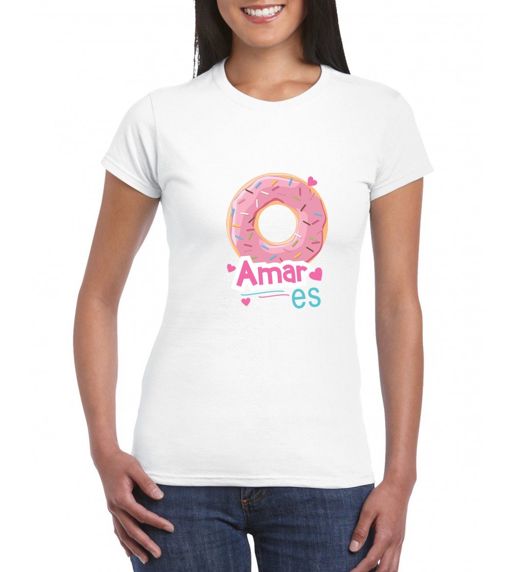 POLO ALGODÓN MUJER NATHALIE LOVE IT BLANCO PAREJA DONA - 1