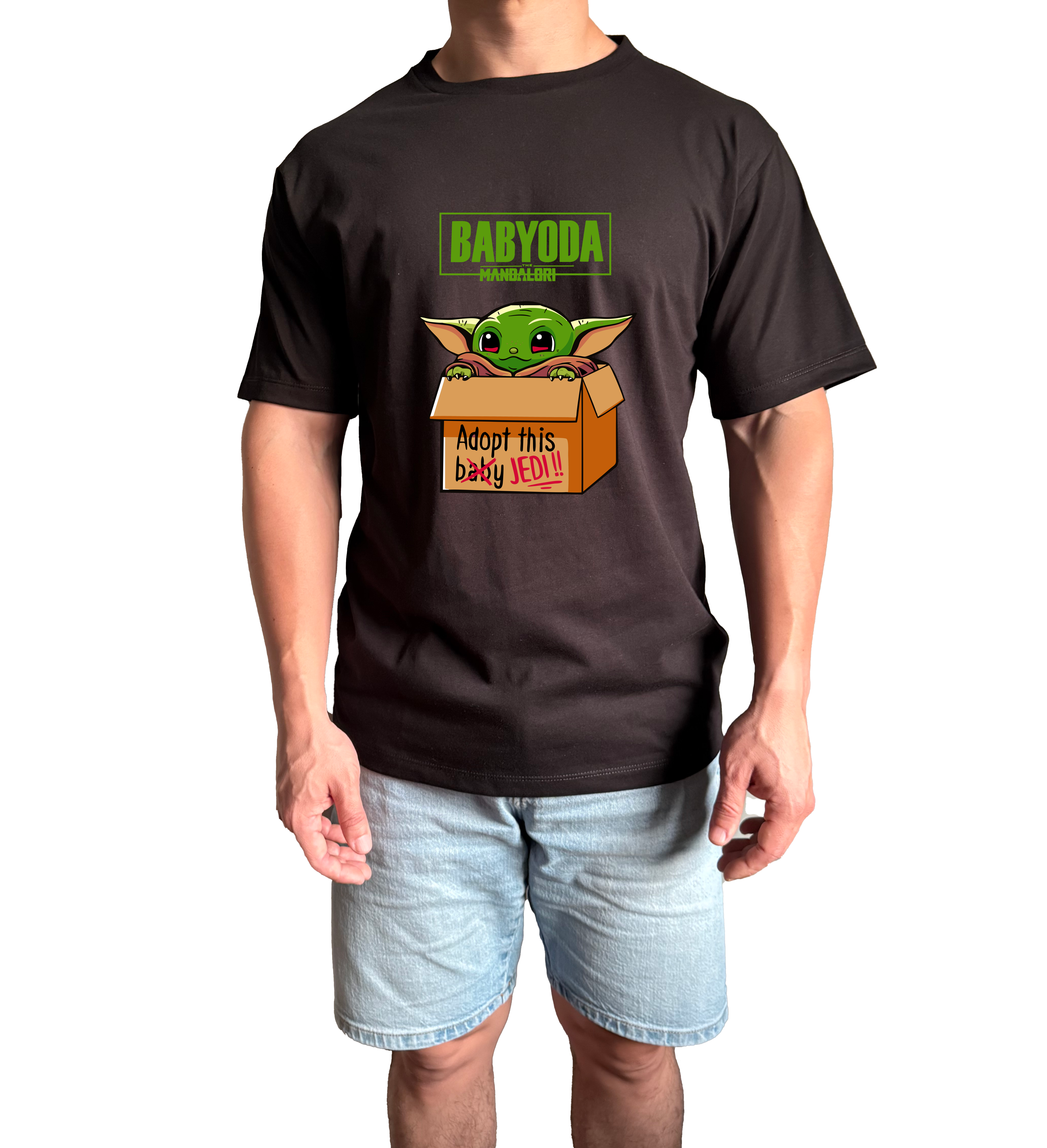 POLO HOMBRE MANGA CORTA BABY YODA - 1