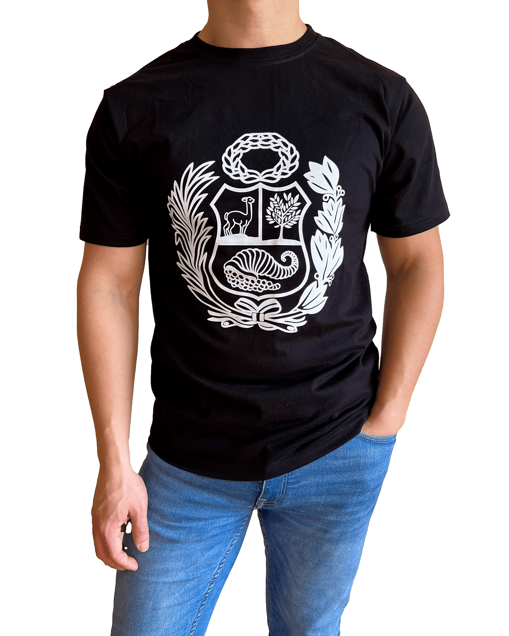 POLO HOMBRE DISEÑO ESCUDO BLANCO - 1