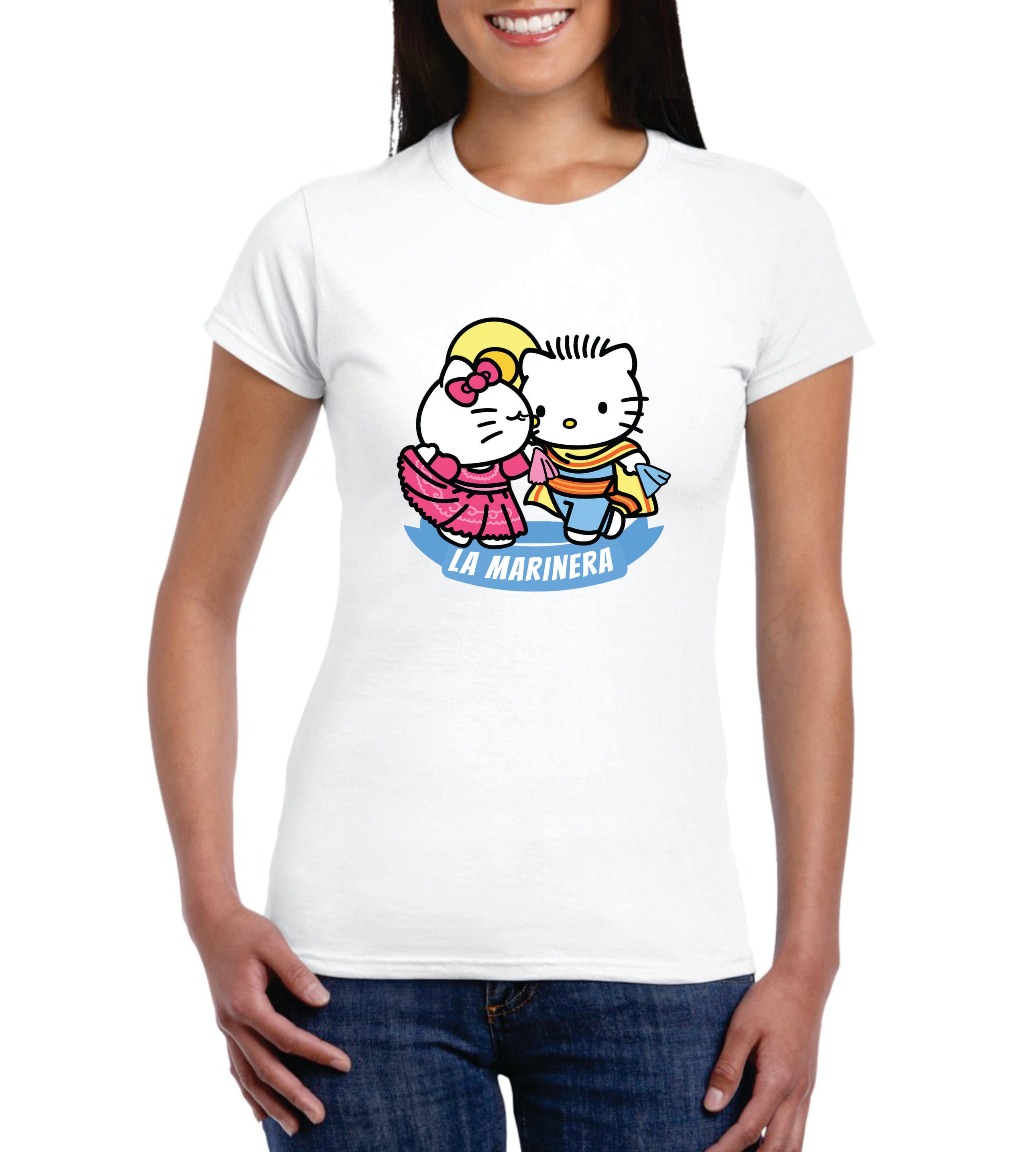 POLO MUJER DISEÑO KITTY MARINERA - 1