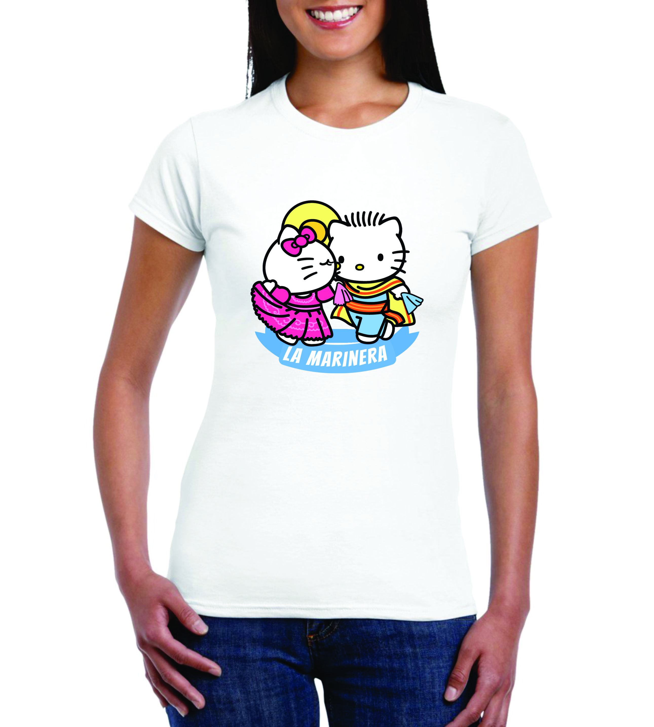 POLO MUJER DISEÑO KITTY MARINERA - 1