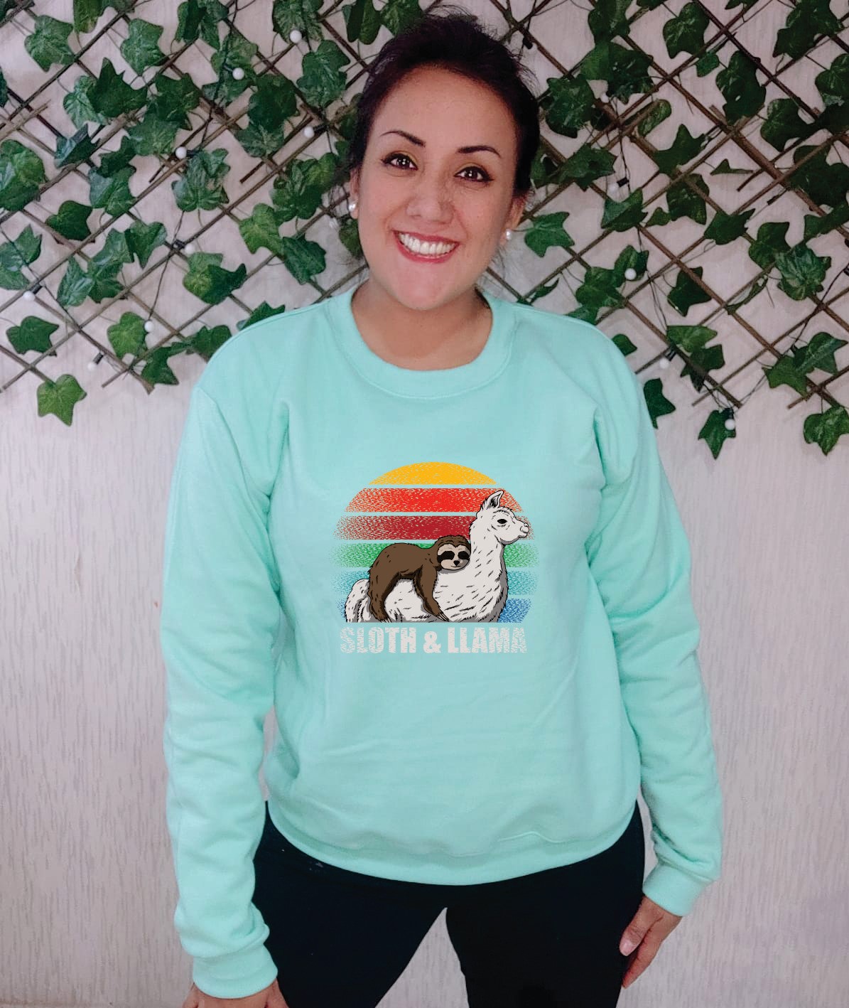 POLERA MUJER DISEÑO SLOTH LLAMA - 1
