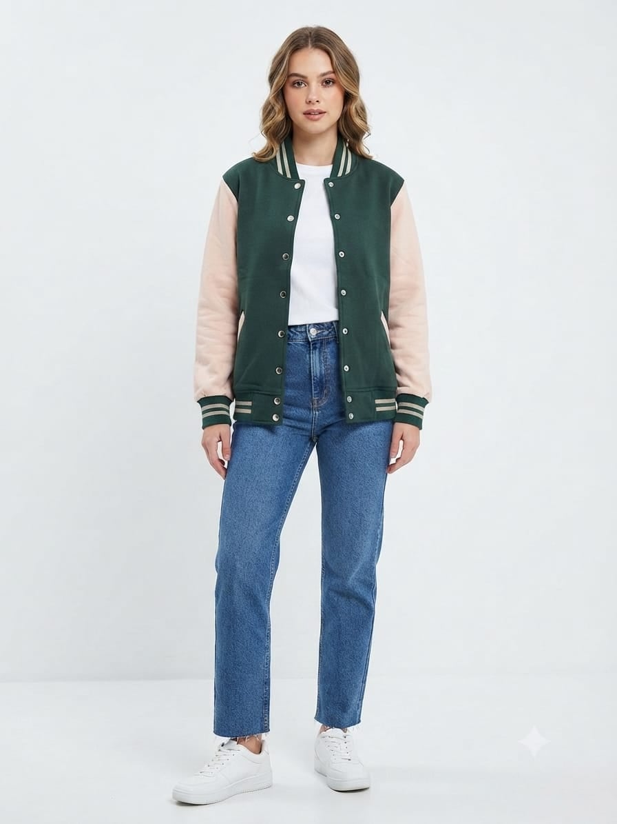 CASACA BOMBER UNISEX - NATHALIE LOVE IT - VERDE - 1