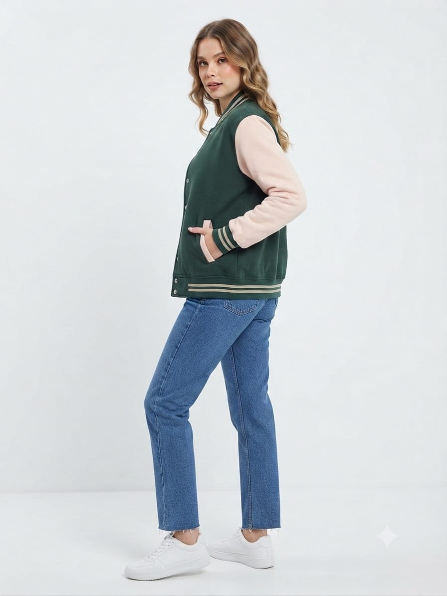 CASACA BOMBER UNISEX - NATHALIE LOVE IT - VERDE - 2