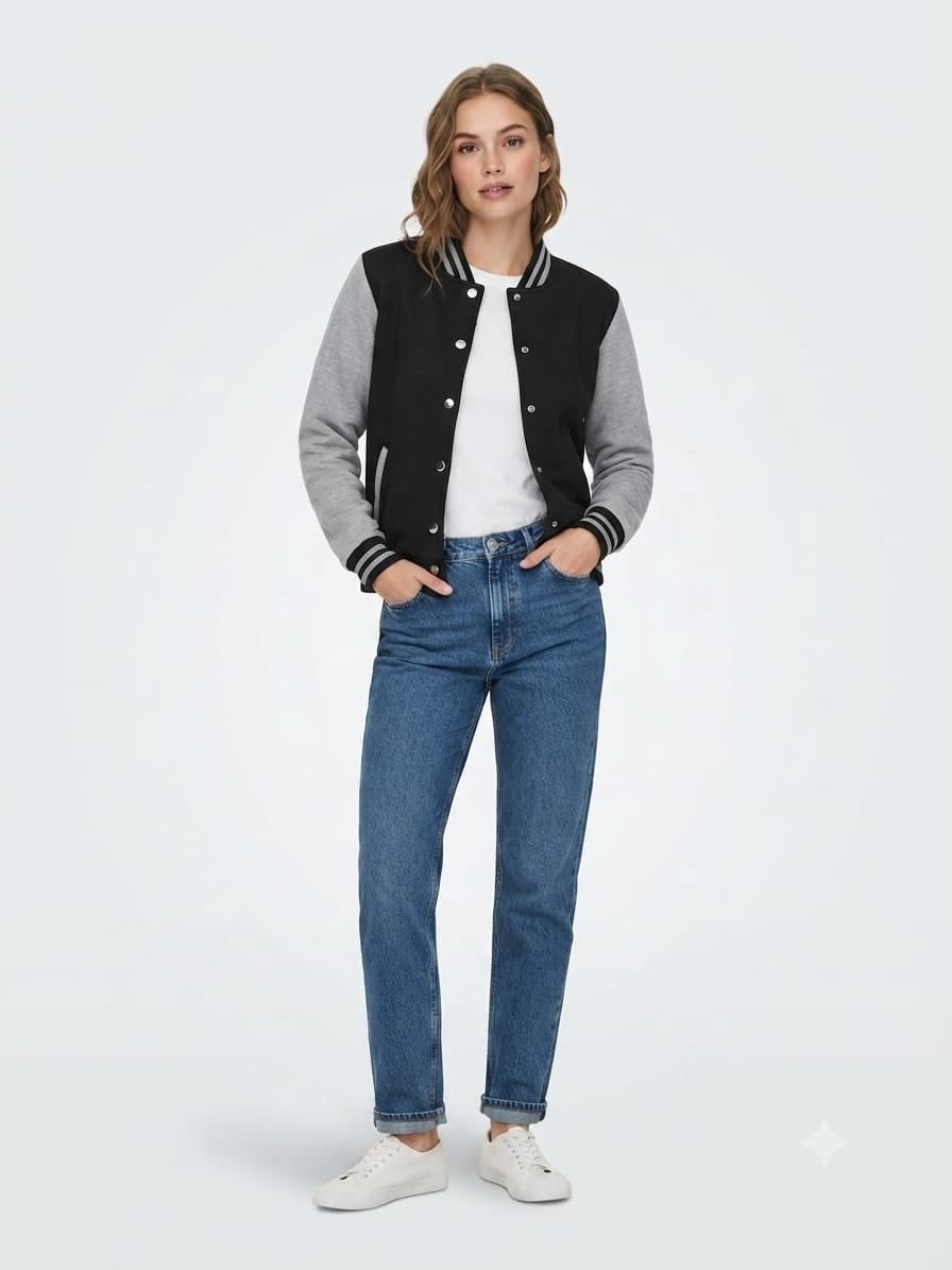 CASACA BOMBER UNISEX - NATHALIE LOVE IT - NEGRO - 1