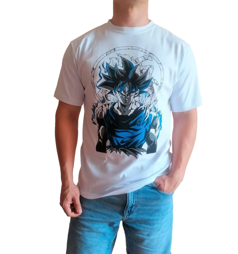 POLO HOMBRE MANGA CORTA DISEÑO GOKU - 1