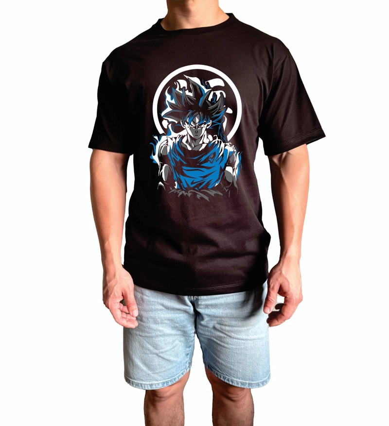 POLO HOMBRE MANGA CORTA DISEÑO GOKU  - 1