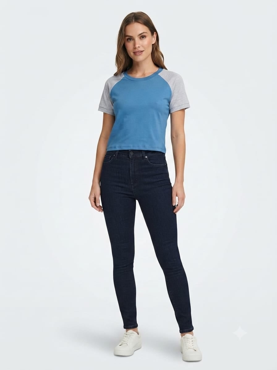 POLO MUJER GULIANA - MULTICOLOR / CELESTE - 1