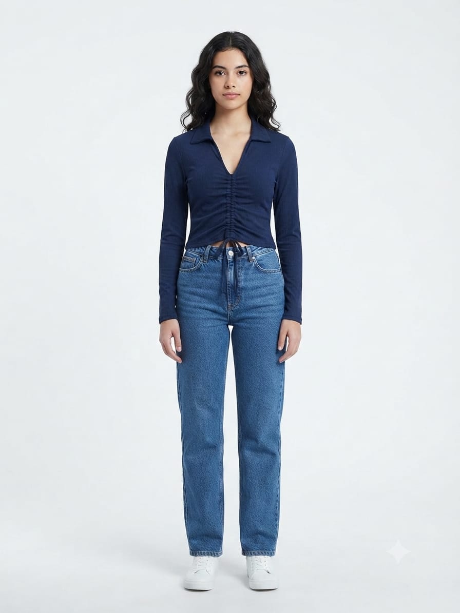 POLO MUJER GUAPA - AZUL / AZUL OSCURO - 1