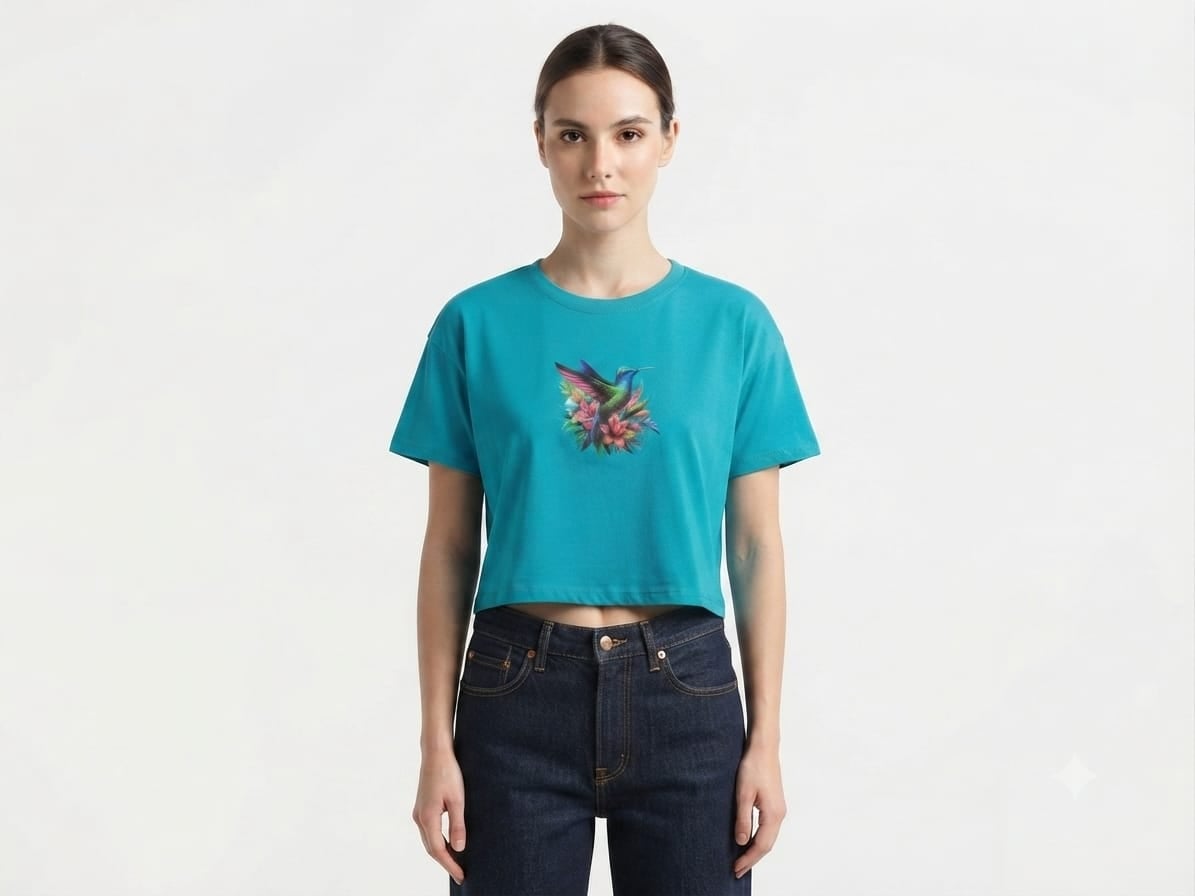 POLO MUJER CROP TOP COLIBRI - NATHALIE LOVE IT - TURQUESA / TURQUESA / S - 1