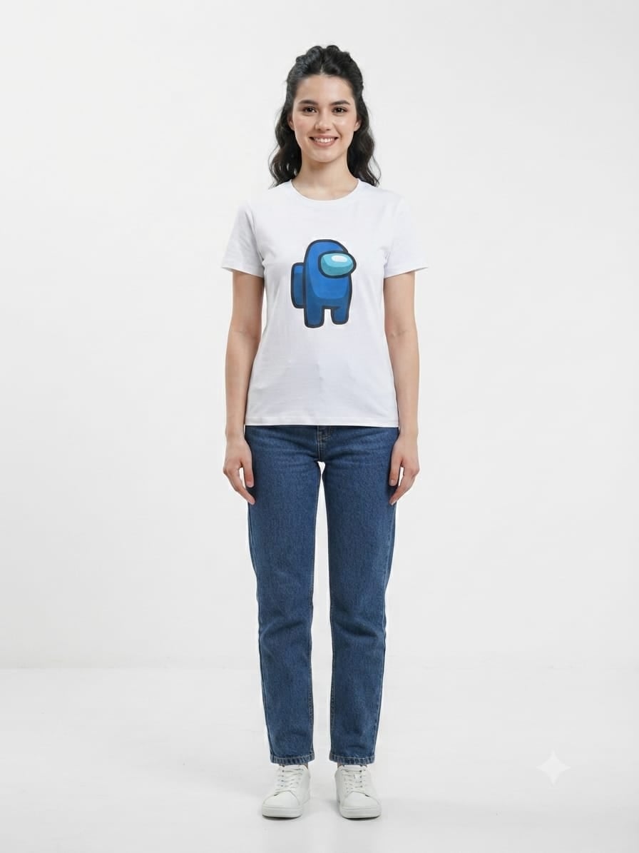 POLO MUJER MANGA CORTA AMONG - AZUL / BLANCO / S - 1