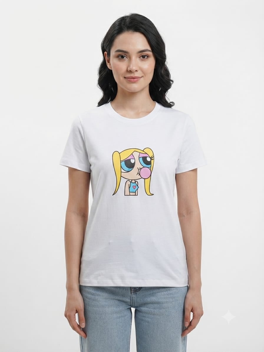 POLO MUJER MANGA CORTA BURBUJA - NATHALIE LOVE IT - BLANCO / BLANCO / M - 1