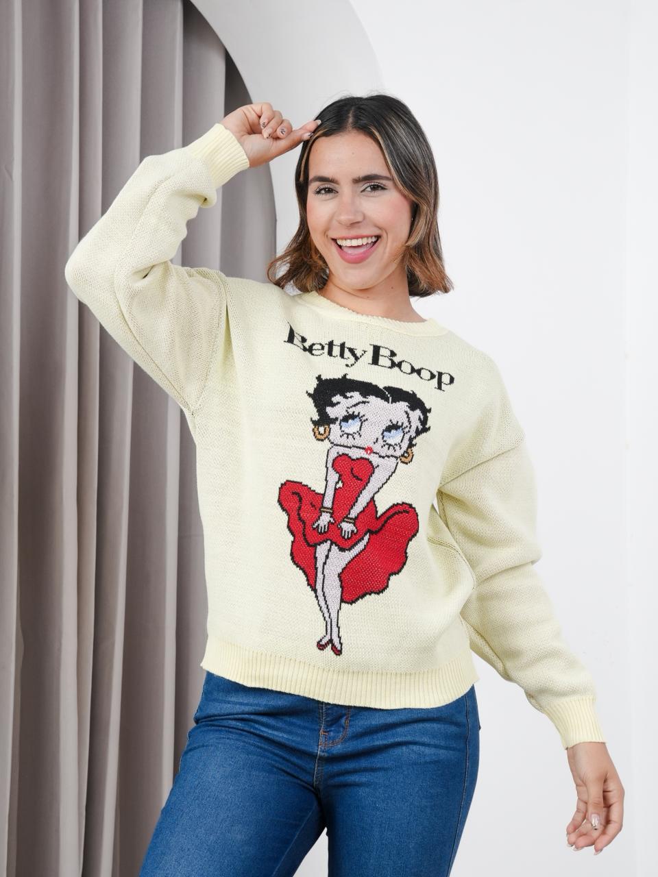 CHOMPA MUJER DISEÑO BETTY - NATHALIE LOVE IT / AMARILLO CLARO / TALLA ÚNICA - 1