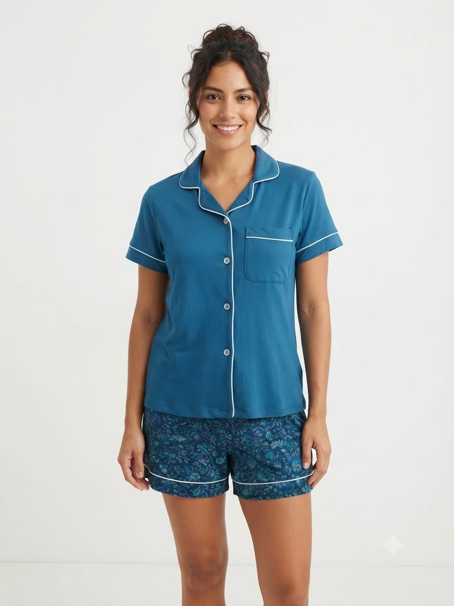 PIJAMA MUJER - CAMISETA Y SHORT VICKY -  MULTICOLOR / MULTICOLOR / S - 1