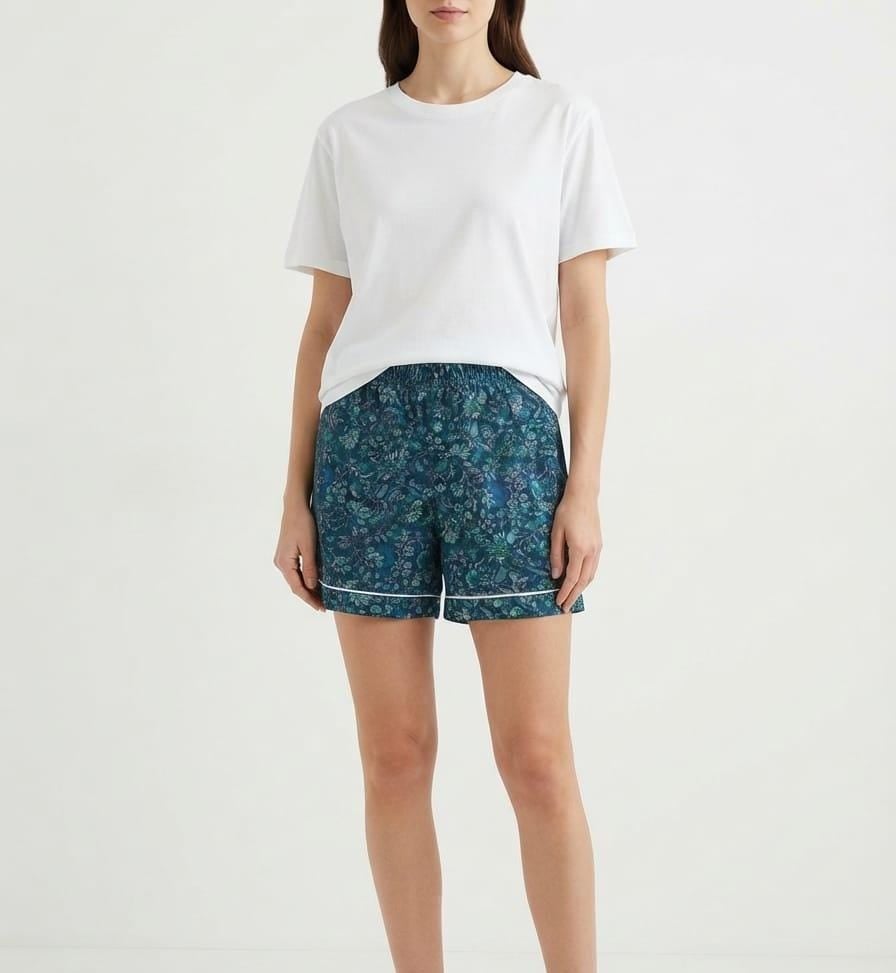 PIJAMA MUJER - POLO Y SHORT - FLORES MULTICOLOR / MULTICOLOR / S - 1