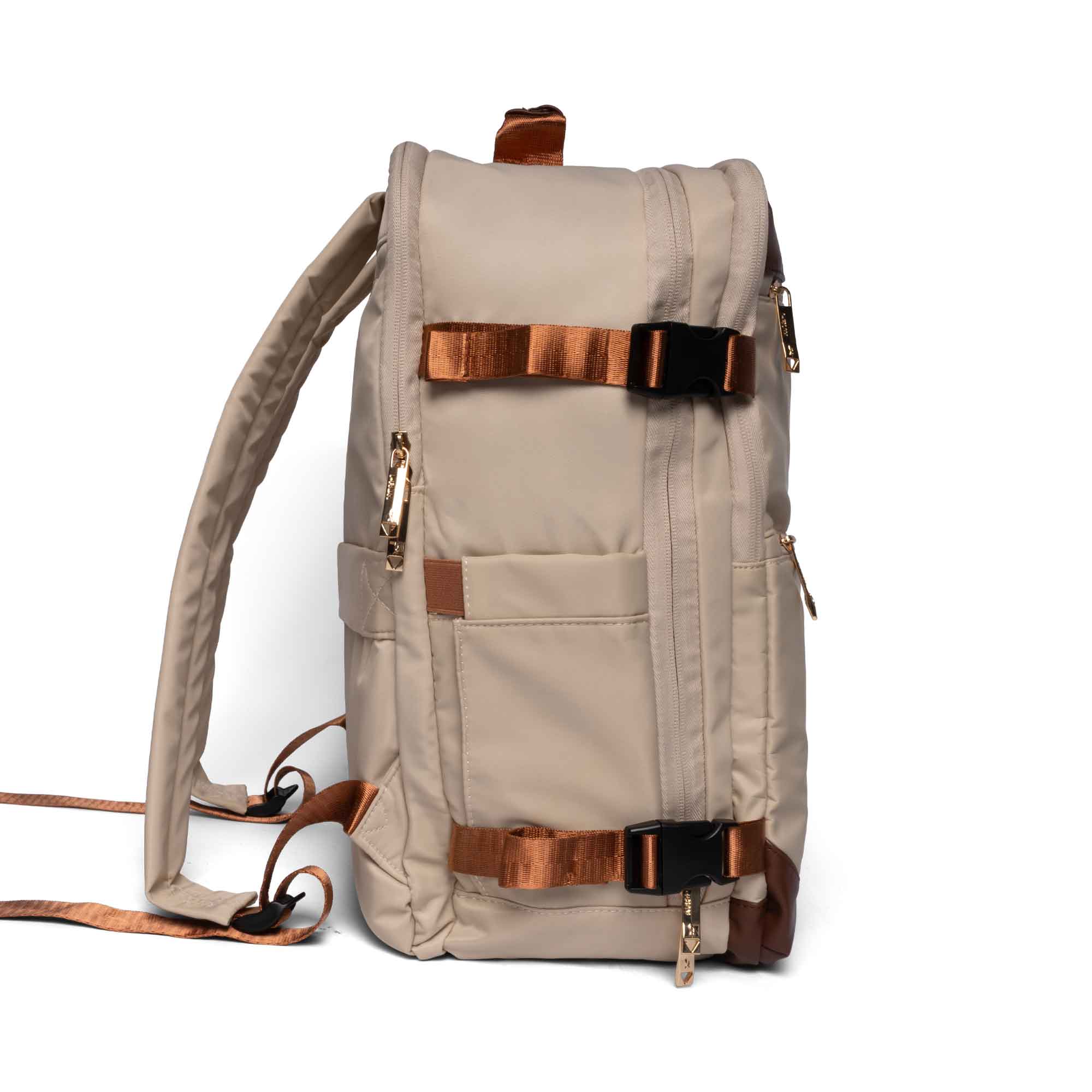 MOCHILA VIAJERA POTALAPTOP HALEY UNISEX H910 BEIGE - 4